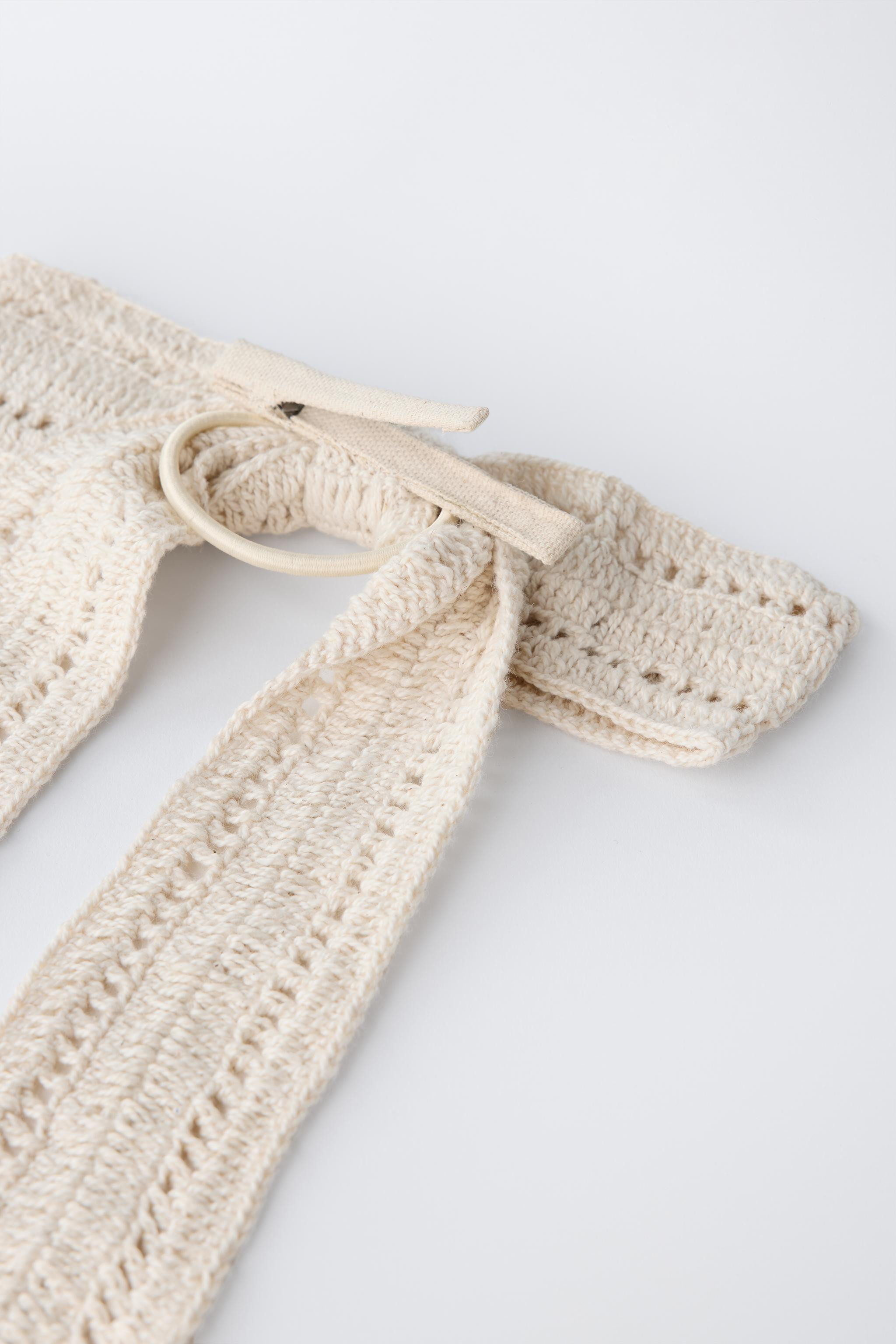 KNIT BOW CLIP PONYTAIL HOLDER | Zara US