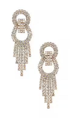 Ettika Crystal Fringe Earrings in Gold from Revolve.com | Revolve Clothing (Global)