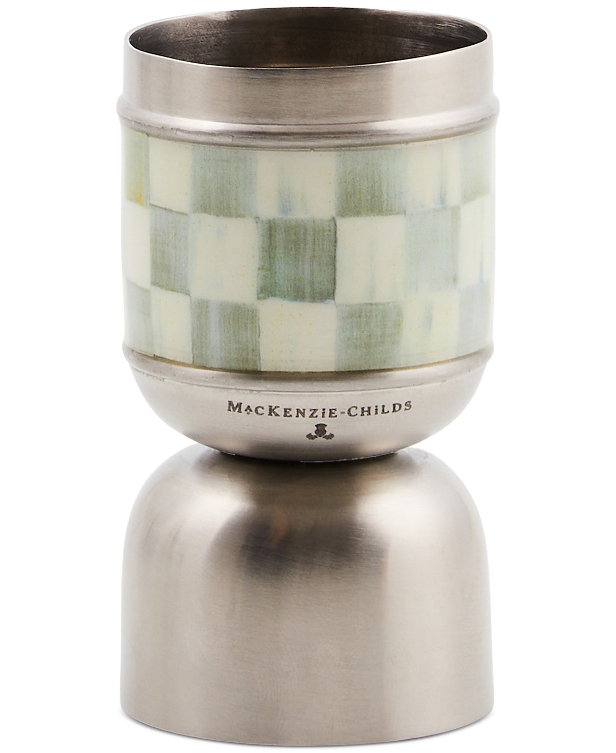 Mackenzie-Childs Sterling Check 3260 Jigger | Macy's