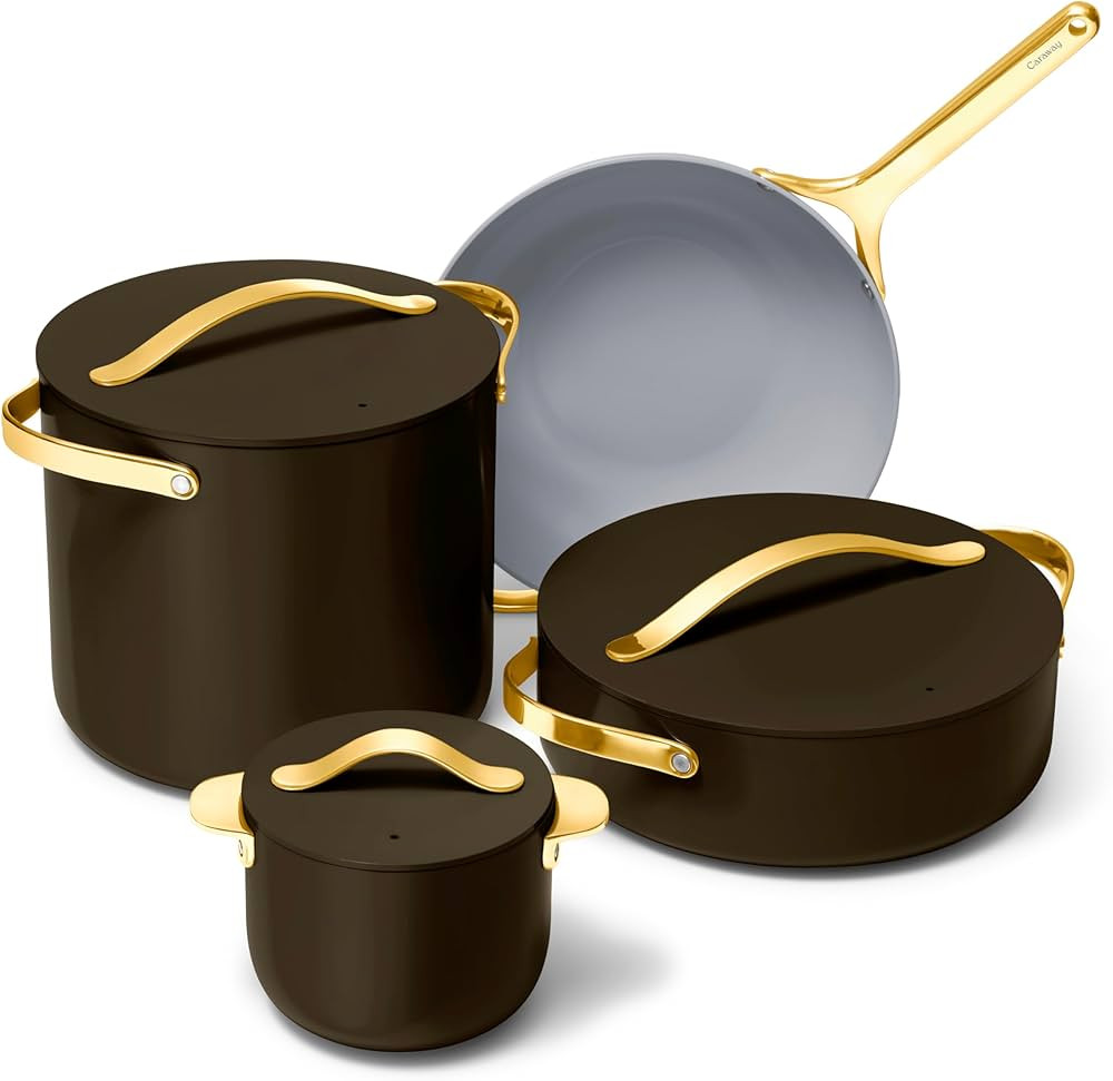 Caraway Cookware+ Collection - Specialty Cookware Set - Petite Cooker, Stir Fry Pan, Rondeau, & S... | Amazon (US)