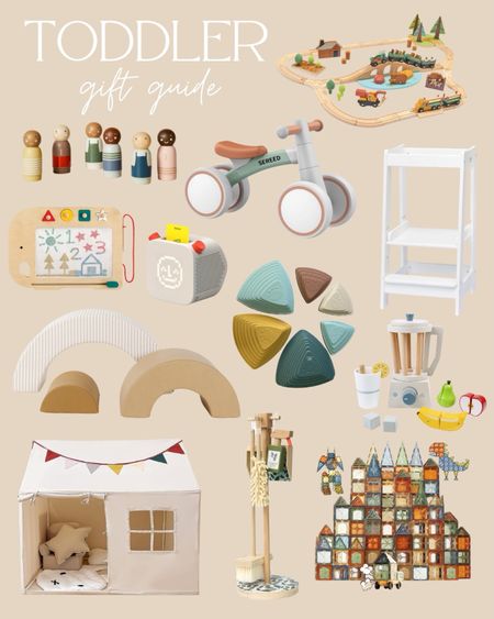 Toddler gift guide for this season! ✨👶🏼🤍 - baby and toddler toys, gifts, standing tower, kid tower, puzzles, magnetiles, kid blocks, first bicycle, walker, wooden toys, kids tent, baby tent, yoto player, stacking cups, kitchen toys, role play, arc playset 

#LTKsalealert #LTKCyberWeek #LTKkids