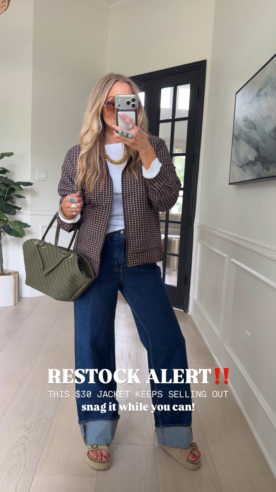 Walmart winner 🏆 restocked for now! It’s giving designer chic & effortlessly cool vibes. 

I’m wearing my tts (small) 

5’5” // 120 ish lbs