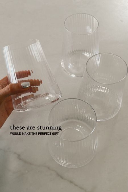 These stemless fluted wine glasses are stunning!

#LTKhome #LTKsalealert