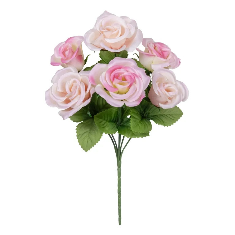 13" Artificial Silk Pink Rose Spring Pick, for Indoor Use, by Mainstays | Walmart (US)