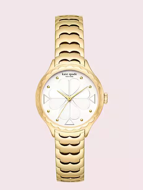 Kate Spade Rosebank Gold-Tone Stainless Steel Bracelet Watch, Old Gold | Kate Spade (US)