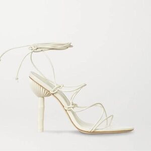 Cult Gaia Cream/White Lace up bamboo sandal | Poshmark