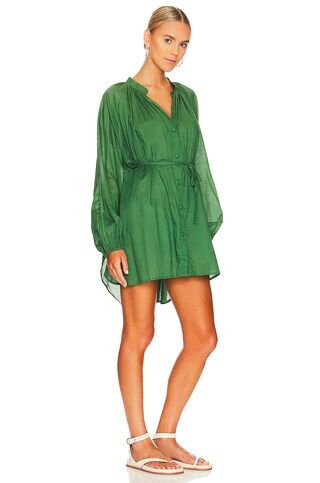 FAITHFULL THE BRAND Lucita Smock Dress in Dark Green from Revolve.com | Revolve Clothing (Global)