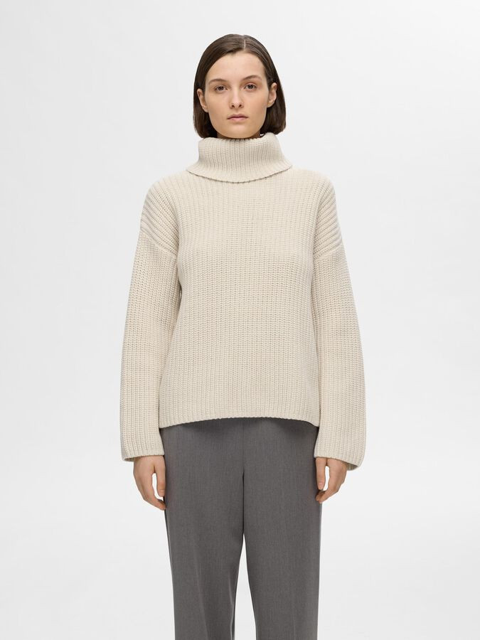 OVERSIZED CHUNKY KNITTED JUMPER | Grey | SELECTED FEMME® | Selected