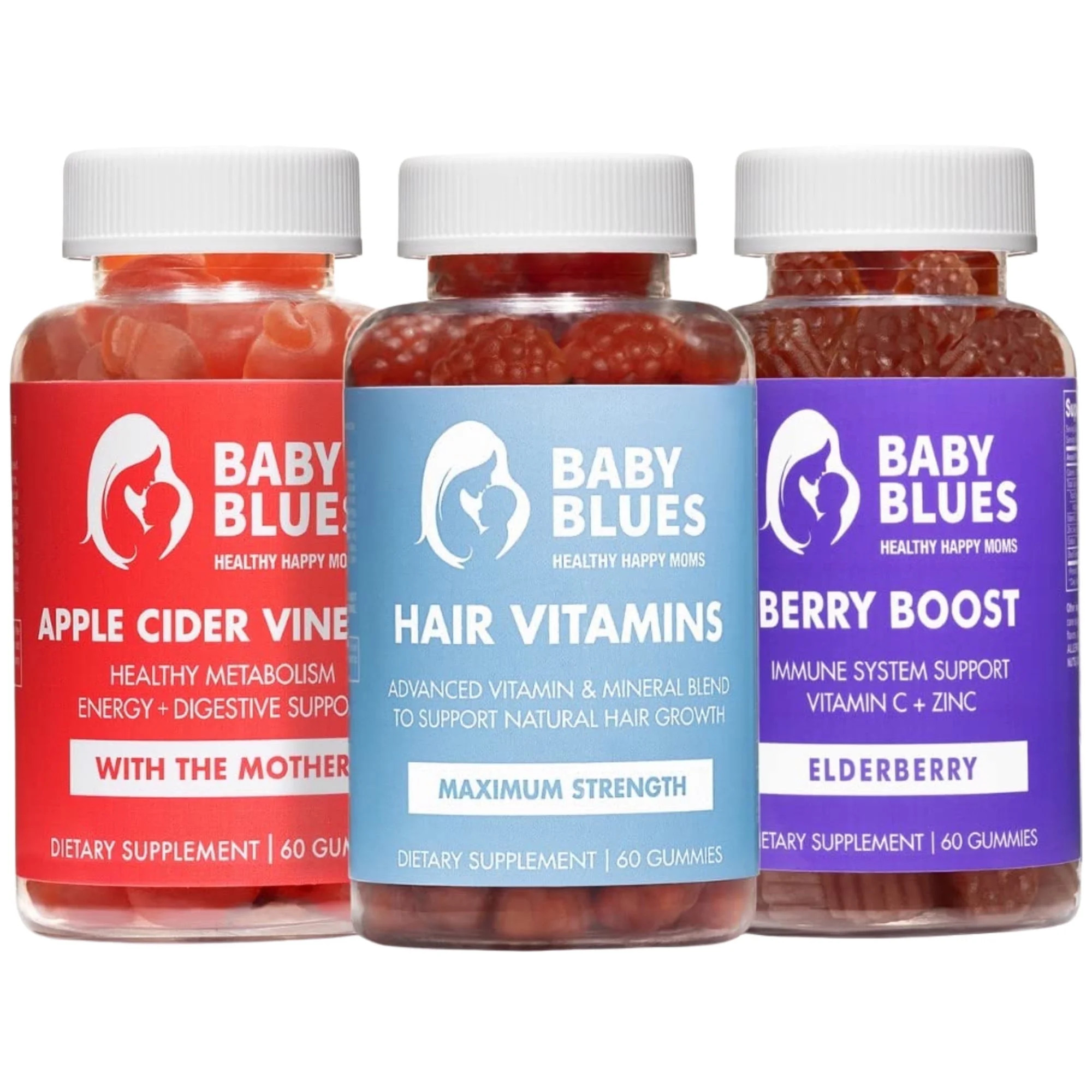 Baby Blues® Postpartum Essentials 3-in-1 Gummies for New Moms Hair Energy & Immunity Support wit... | Walmart (US)