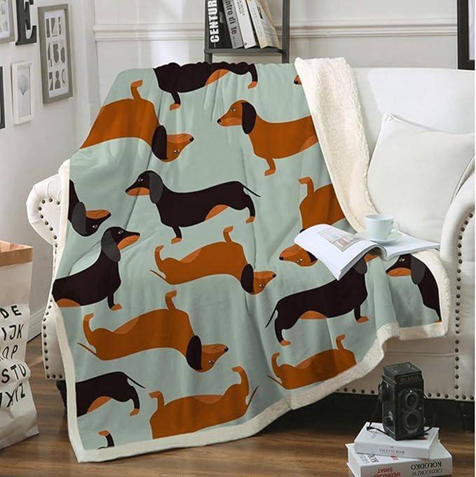 Zevrez Dachshund Blanket 60"x 80", Cute Dachshund Gifts for Girls Boys Adults Dog Lovers Soft Kid... | Amazon (US)