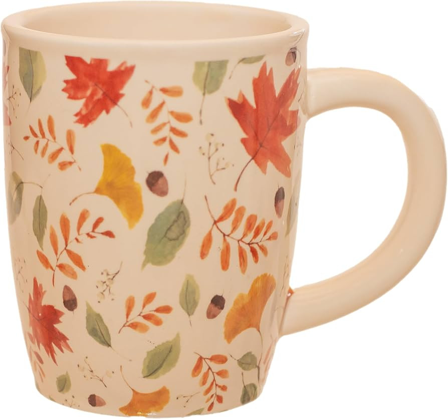 Boston International Ceramic Mug for Coffee Tea & Hot Drinks, 12-Ounces, Harvest Leaves | Amazon (US)