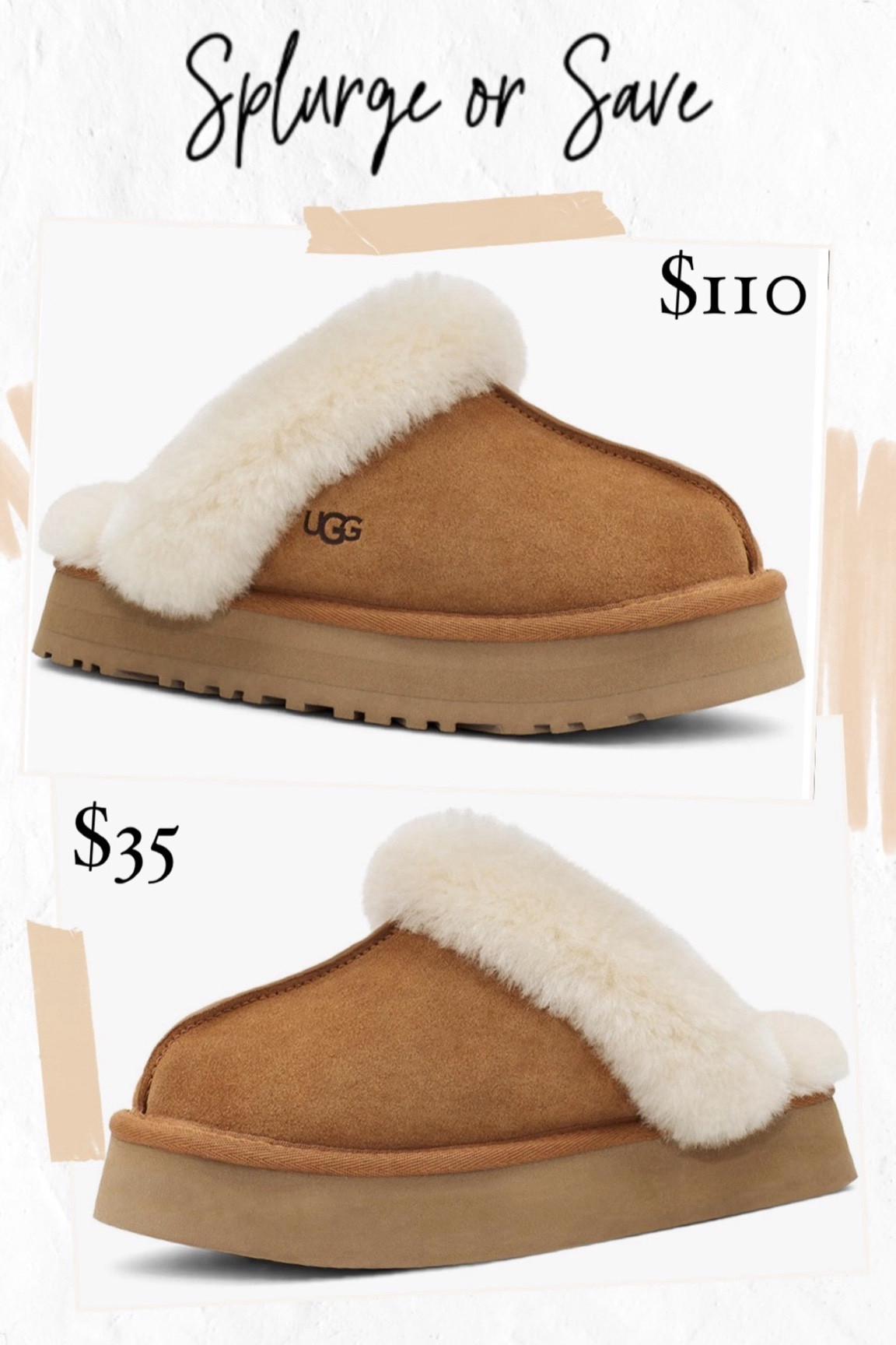 Splurge or save? Uggs are notorious for selling out. Grab them while you can! You’ll thank me later! I sized up a size for comfort. I also found a similar pair for less than $40! Would make a great gift.

Ugg, Ugg Disquette platform slippers, platform ugg, winter outfit, gifts for her, gift ideas, gift ideas for her, gift guide, The Stylizt 


#LTKshoecrush #LTKGiftGuide #LTKSeasonal