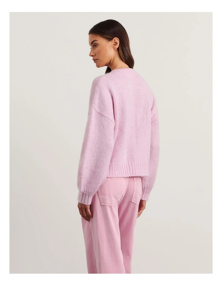 JAGLily Fluffy Knit Cardigan in Pink Frost | Myer