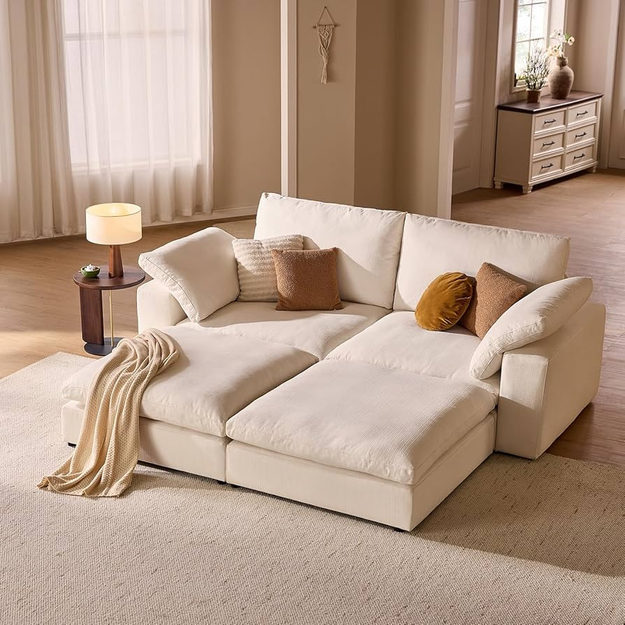 Cushari Cloud Modular Sectional Sofa Oversized Cloud Couch with Deep Seat Modern Comfy Couches wi... | Amazon (US)