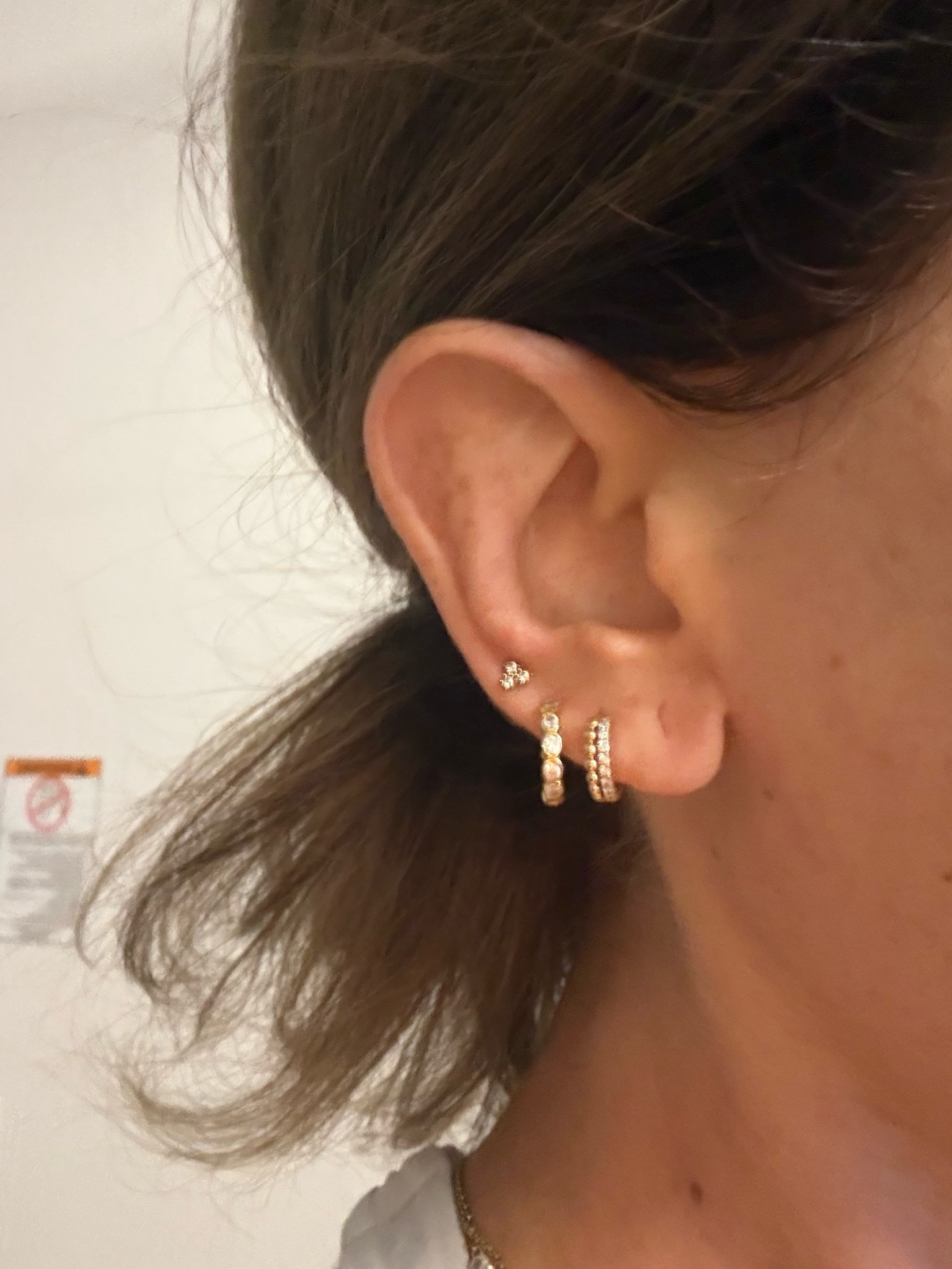 My gold huggie earrings I never take off