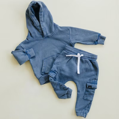 Kids Harlow Jogger Sweatsuit Set Blue 18-24M - Olive + Scout | Target