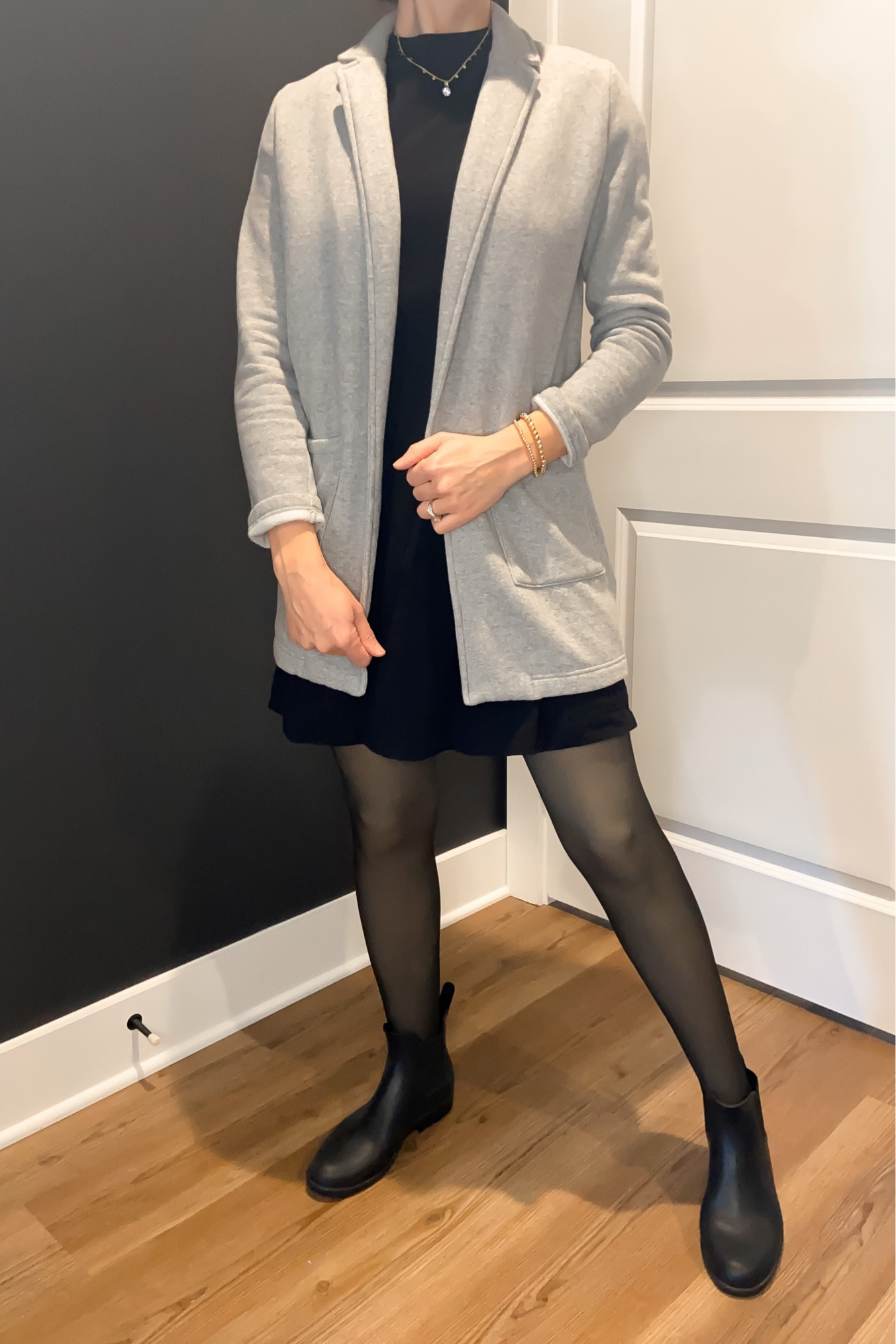 Fleece lined tights and boots