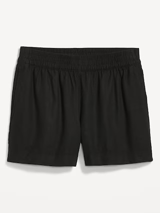 High-Waisted Linen-Blend Pull-On Shorts -- 3.5-inch inseam | Old Navy (US)