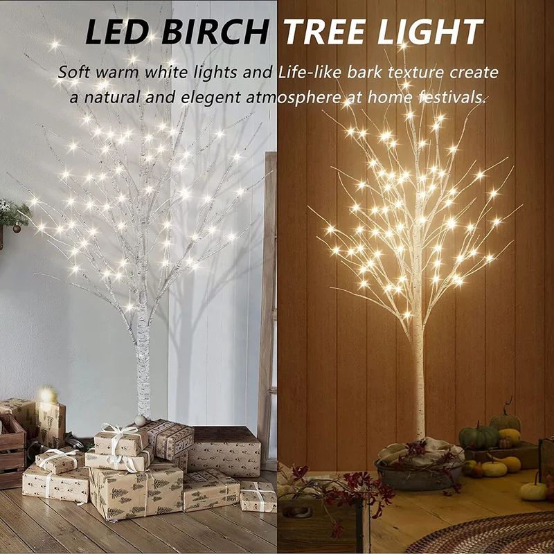 72'' Lighted Artificial Birch Christmas Tree | Wayfair North America
