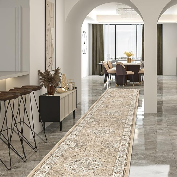 Hallway Washable Runner Rug - 2'6x14 Kitchen Rugs Entryway Rug Runner Vintage Soft Floor Mat Non ... | Amazon (US)