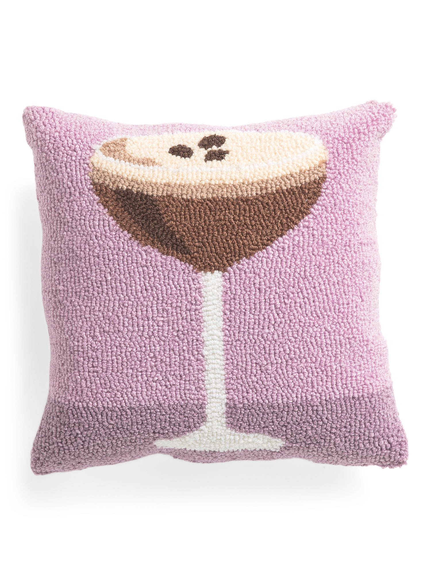 14x14 Espresso Martini Hooked Pillow | TJ Maxx