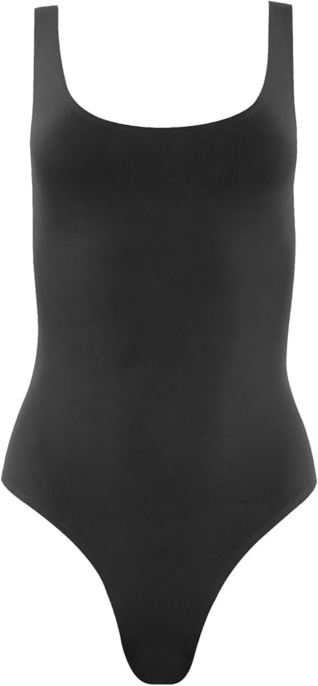 Almere Everyday Essential Double Lined Basic Tank Bodysuit for Women | Amazon (US)