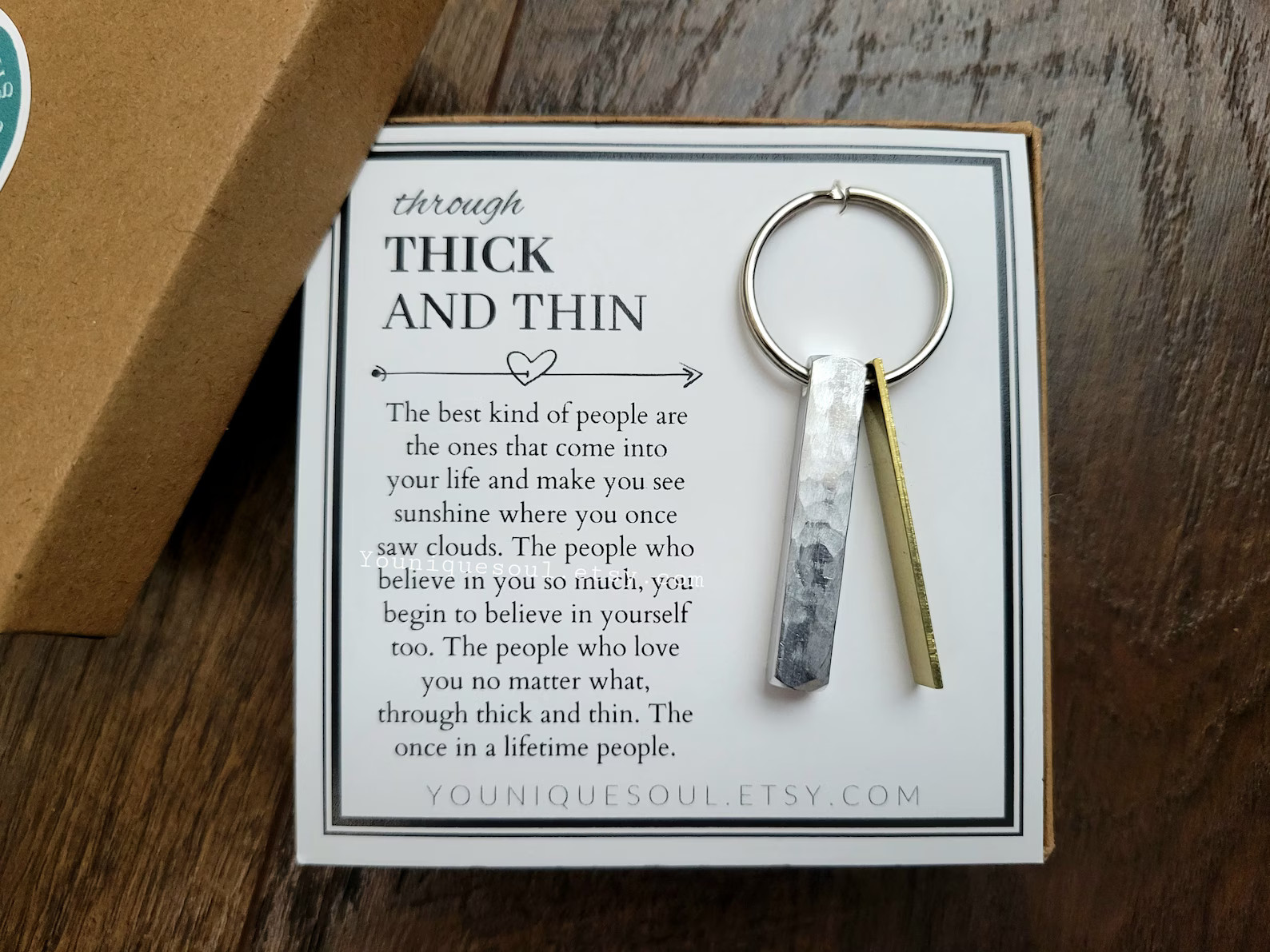 Through Thick and Thin Keychain, Sentimental Best Friend Gift, Gift for Him, Gift for Her, Husban... | Etsy (US)