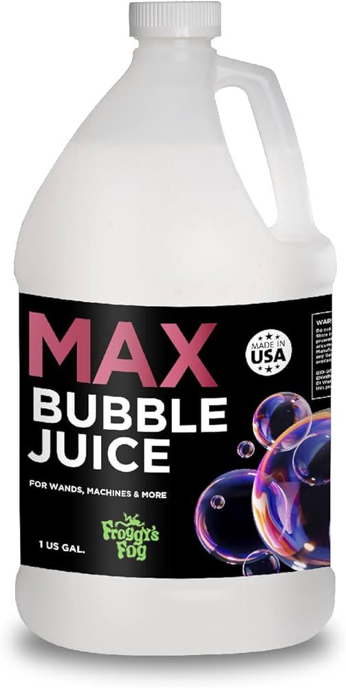 Froggy's Fog MAX Bubble Juice, Strong, Long-Lasting Bubble Solution Creates 10x Bubbles for Bubbl... | Amazon (US)