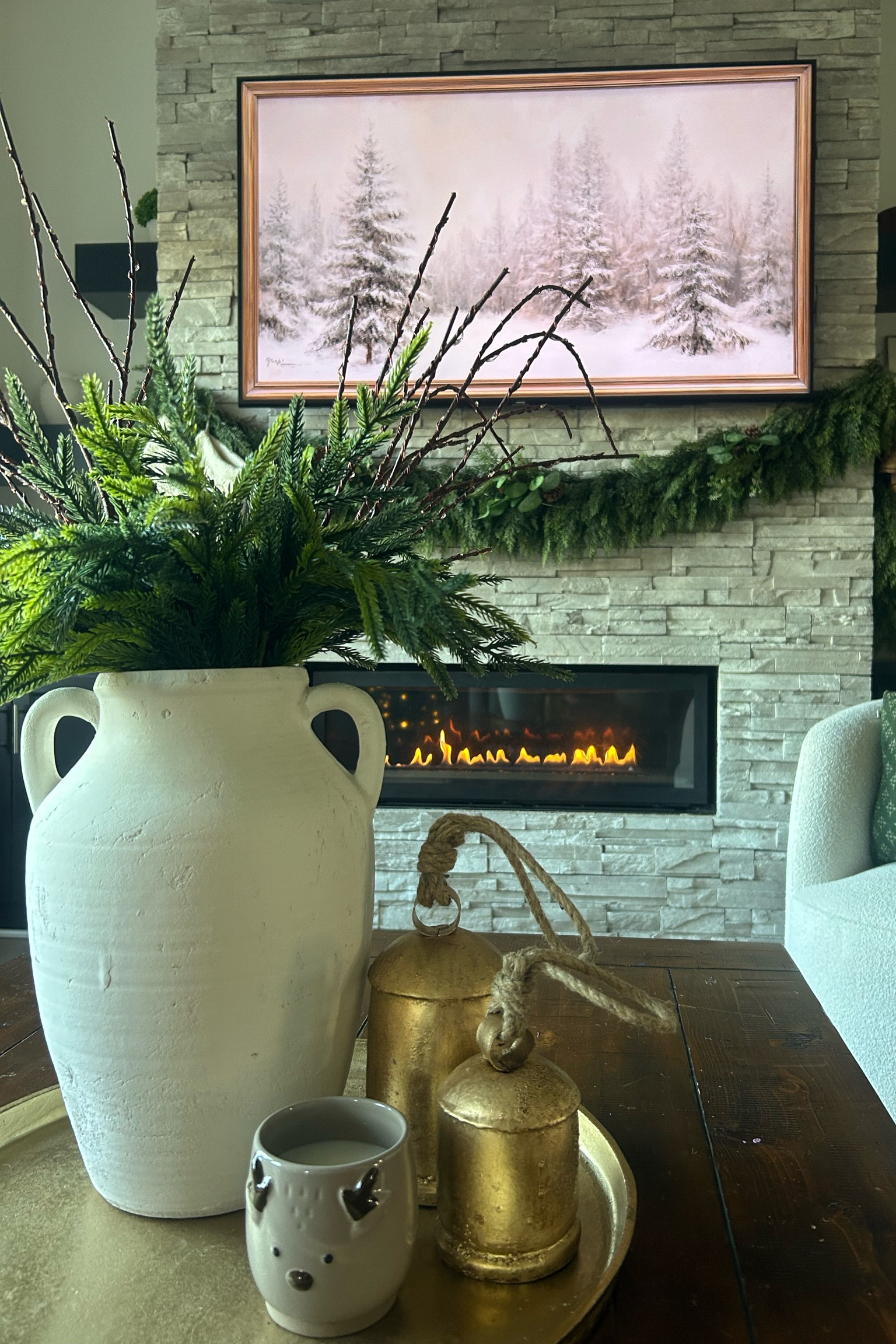 Christmas tray styling | Christmas stems | light up branches | gold bells | reindeer candle

#LTKHome #LTKHoliday #LTKSeasonal