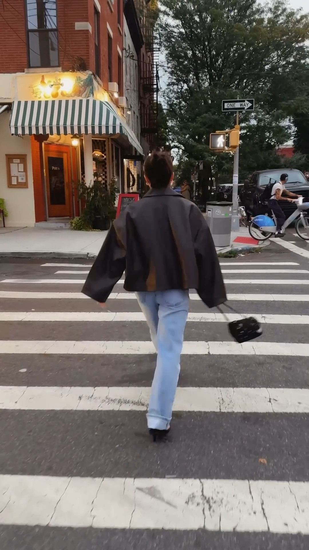 Fall staple jeans + leather jacket 🤎 both run a little big, wearing an XXS jacket and 23 jeans

#LTKStyleTip #LTKPetite #LTKSeasonal