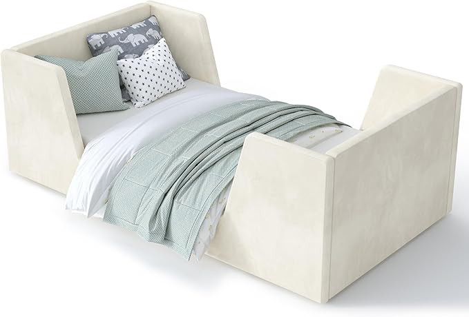 allamazing Toddler Bed, Toddler Floor Bed Frame with Guard Rails, Kids Beds for Ages 2-6 Years, S... | Amazon (US)