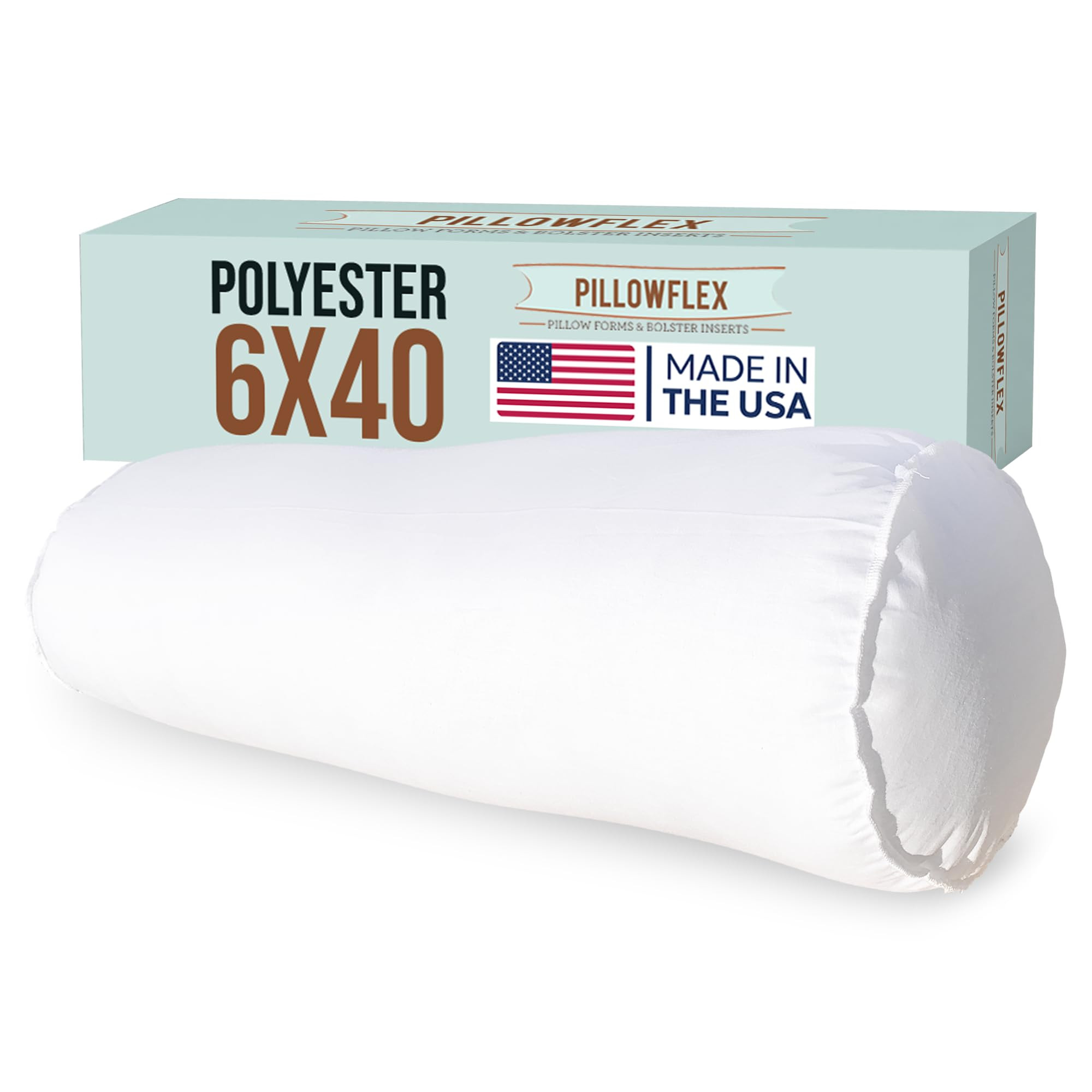 Pillowflex Bolster Pillow - 6x40 - Plush Polyester-Filled Insert for Decorative Shams - Odorless,... | Amazon (US)