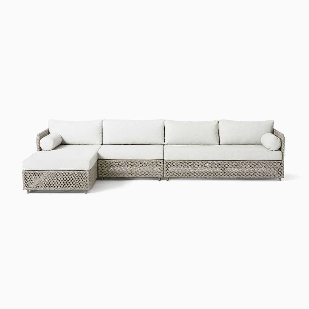 Coastal Outdoor 3-Piece Chaise Sectional | West Elm (US)