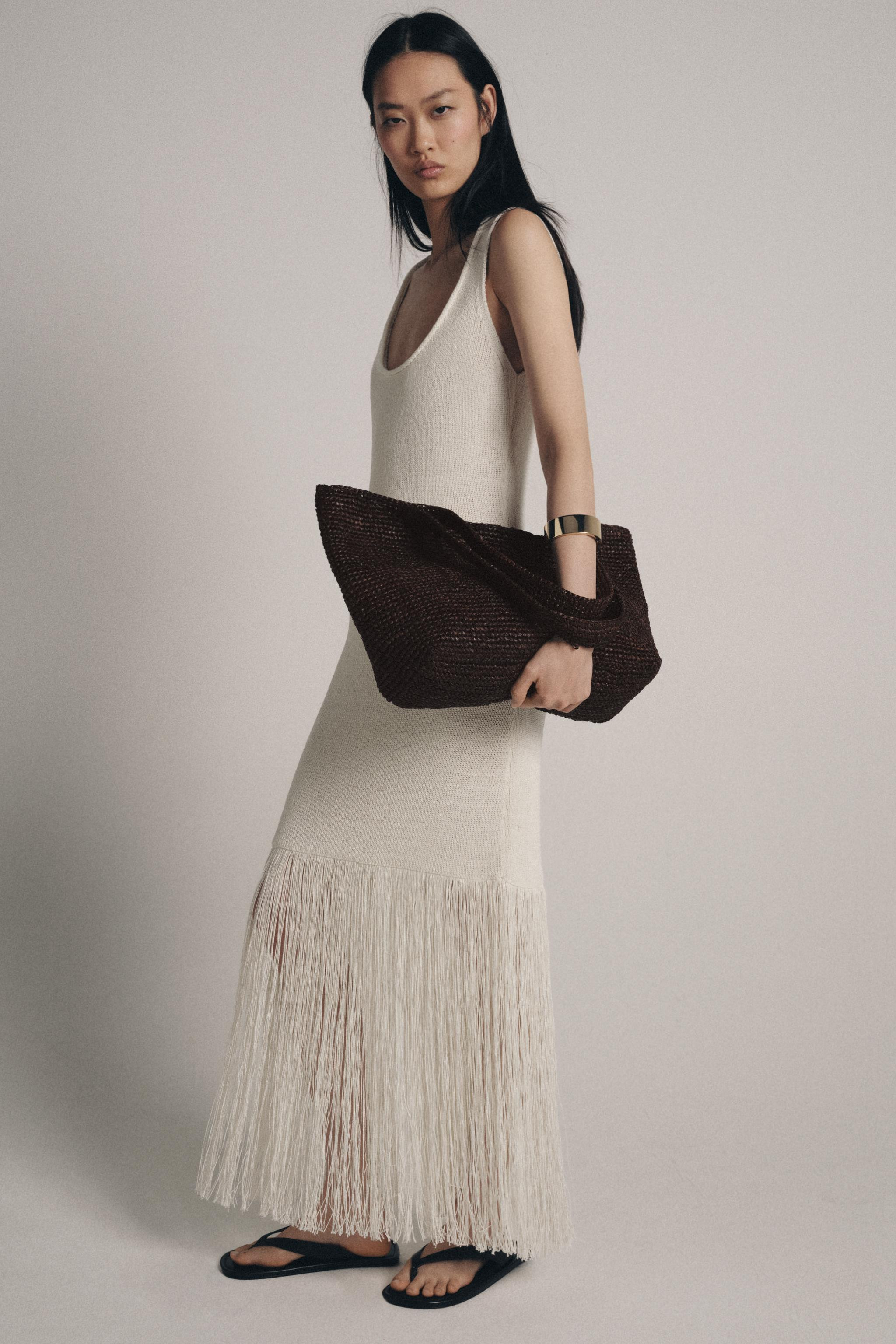 FRINGED KNIT DRESS | Zara US
