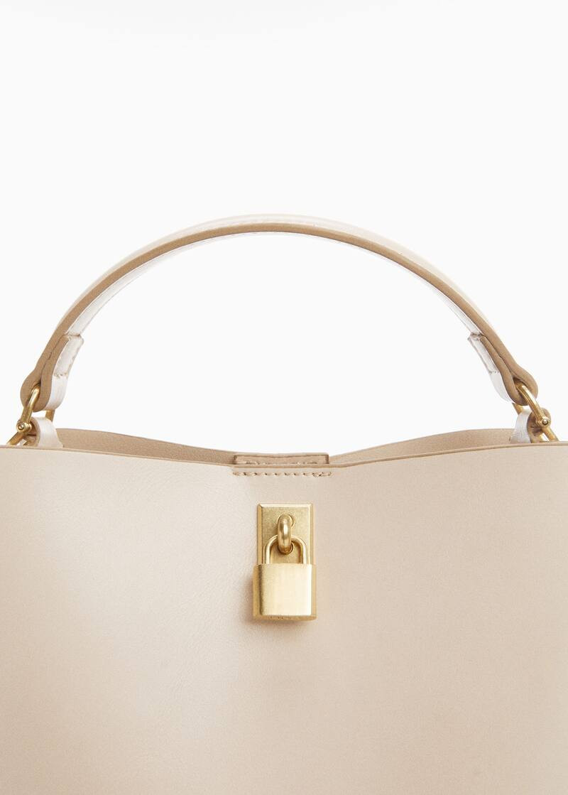 Mini-shopper with rear padlock -  Woman | Mango Canada | Mango Canada
