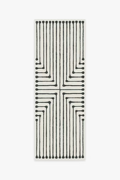 Jonathan Adler Inkdrop Black & Ivory Rug | Ruggable