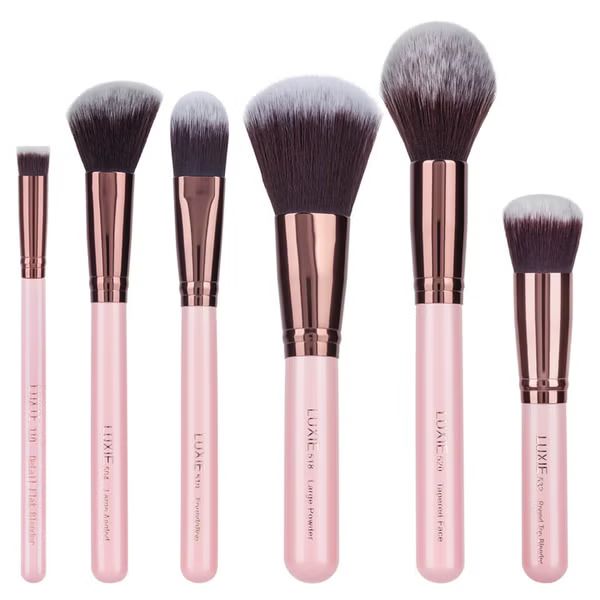 Luxie Rose Gold Face Essential Brush Set (Worth $110) | lookfantastic