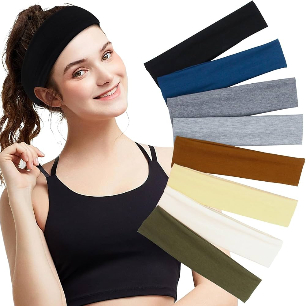 Headbands for Women Non Slip Sports Hair Bands for Women's Hair Stretchy Workout Yoga Running Swe... | Amazon (US)