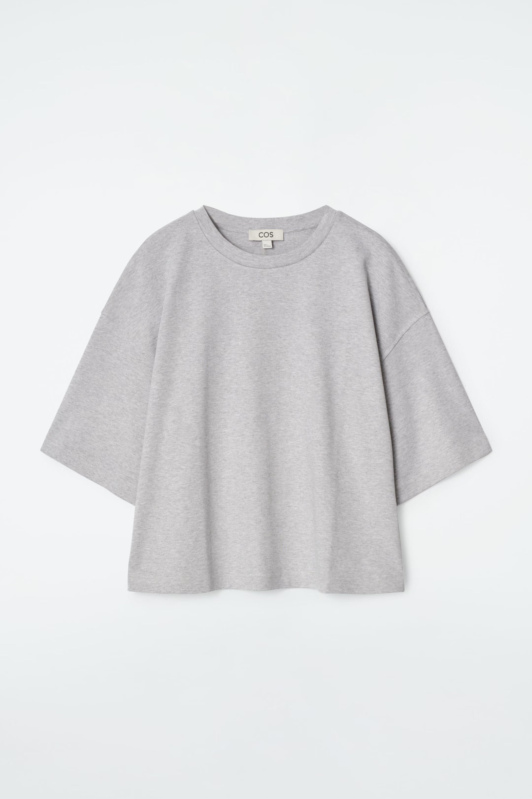 OVERSIZED BOXY T-SHIRT - GREY MÉLANGE | COS | COS (AU)