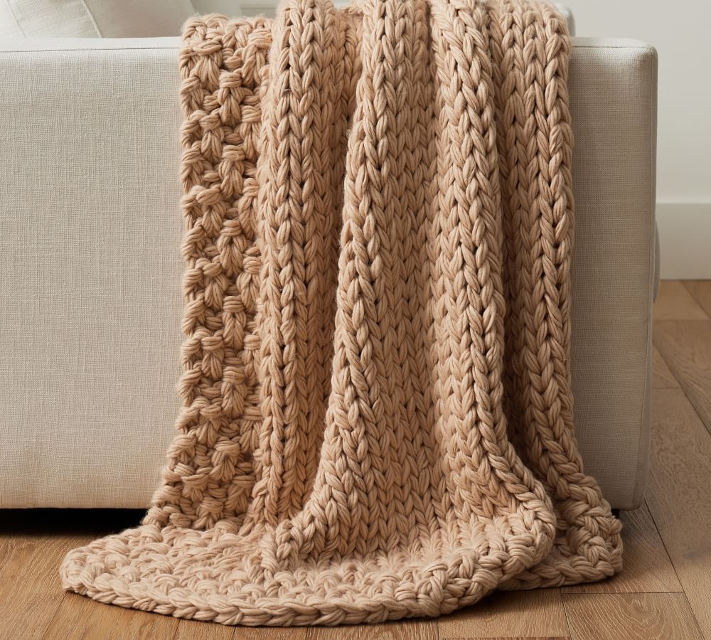 Ellsworth Chunky Border Throw | Pottery Barn (US)