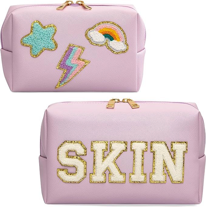 Amazon.com: LUCKIPLUS 2 Pcs Cute Preppy Makeup Bags Stoney Clover Dupes Small for Women Toiletry ... | Amazon (US)
