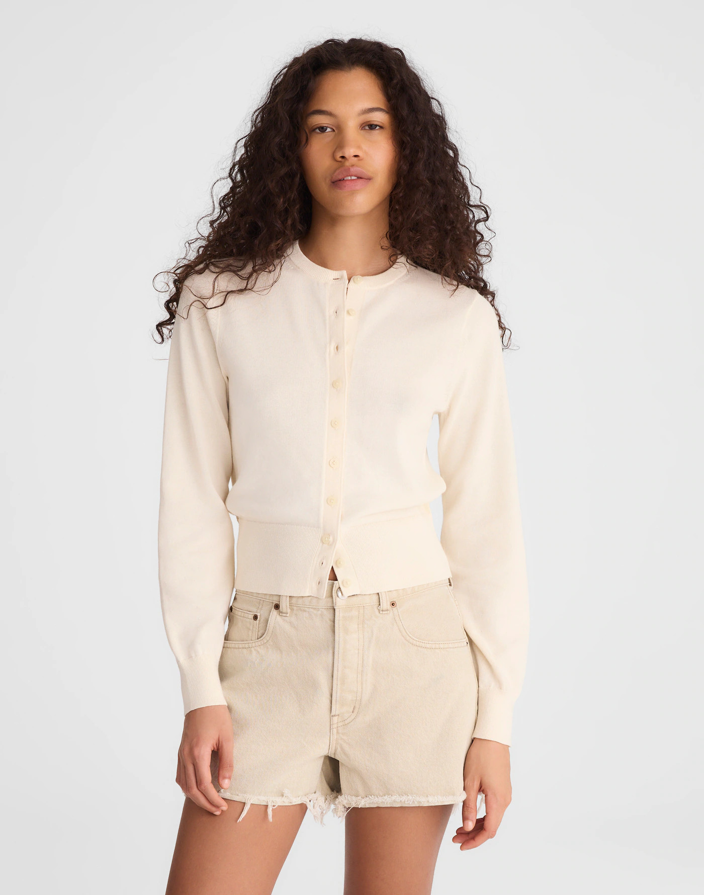 Button-Front Cardigan in 100% Cotton | Madewell