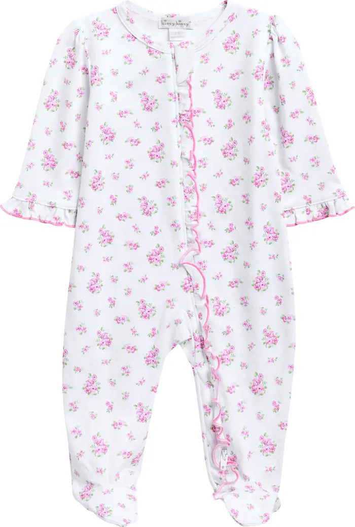 Kissy Kissy Ruffle Pima Cotton Footie | Nordstrom | Nordstrom