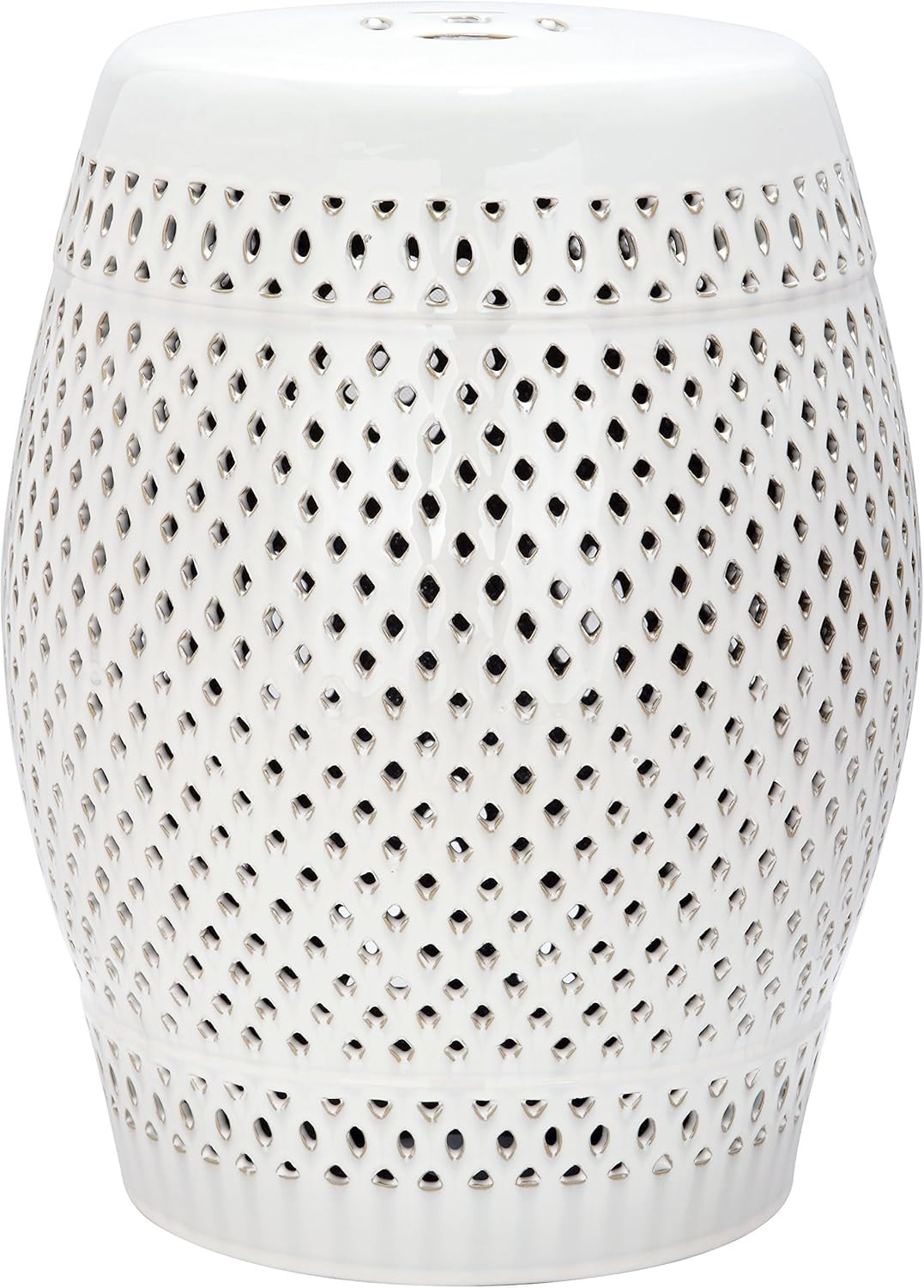 Safavieh Diamond Ceramic Decorative Garden Stool, Cream | Amazon (US)