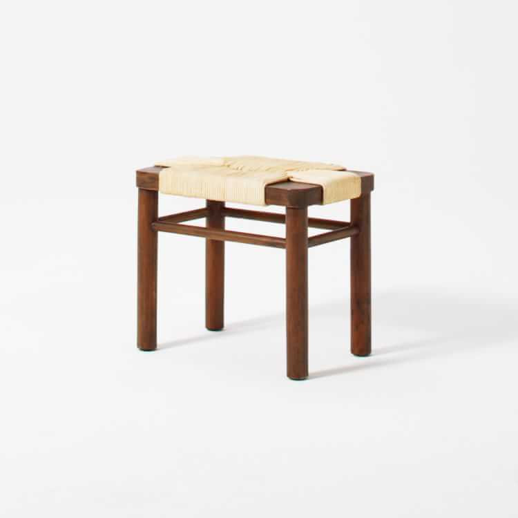 Mahogany Woven Rope Stool (20") | West Elm (US)