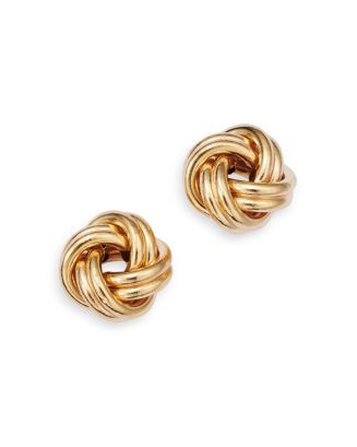 Bloomingdale's Fine Collection  14K Yellow Gold Royal Chain Love Knot Stud Earrings - Exclusive  ... | Bloomingdale's (US)