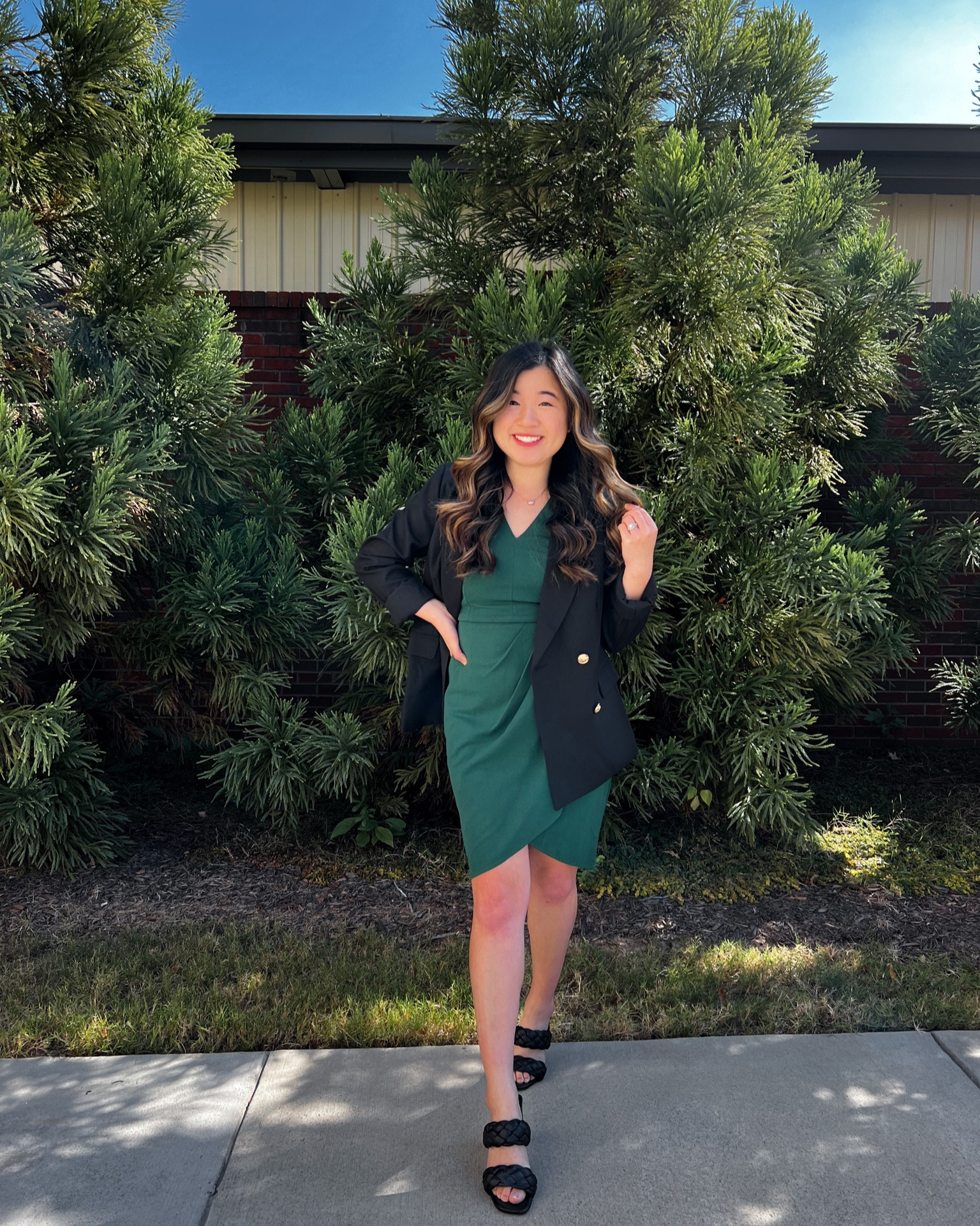 Work outfit inspiration: Dress is from Amazon (size small), blazer is from Amazon (size small), shoes from Express (size 6.5)

#LTKworkwear #LTKSeasonal #LTKunder50