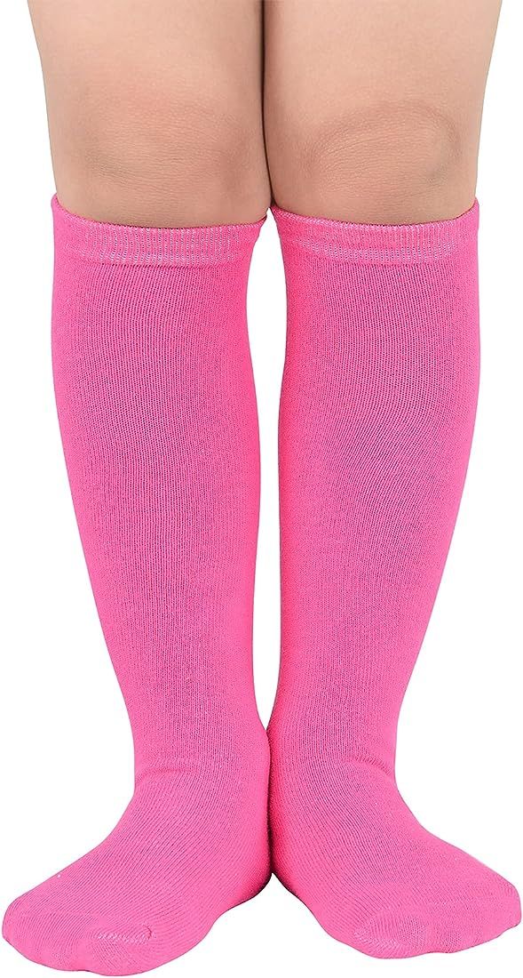 Toddler Kids Soccer Socks Striped Sport Soccer Socks for Boys Girls Cotton Toddler Knee High Tube... | Amazon (US)