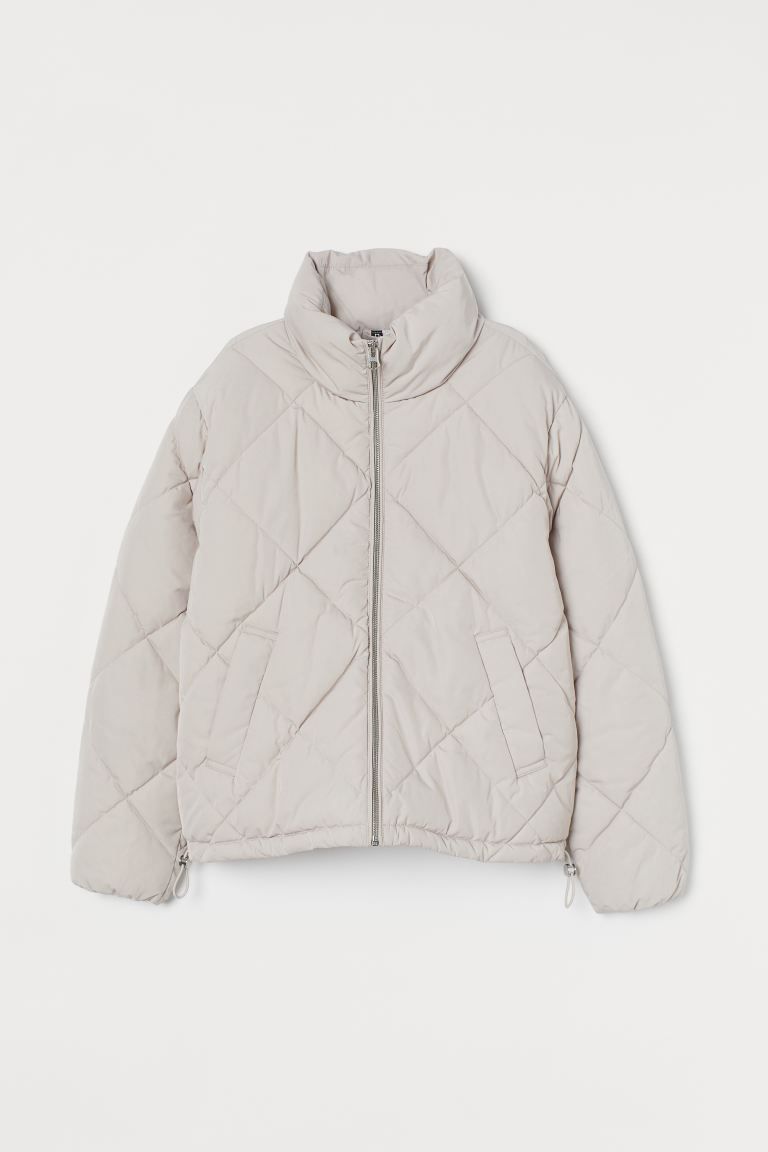 Boxy, padded jacket in woven fabric. Stand-up collar, zipper at front, and side pockets. Conceale... | H&M (US + CA)
