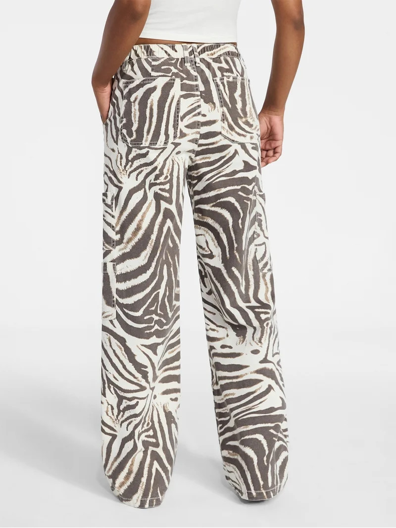 No Boundaries Wide Leg Cargo Pants, 29.5'' Inseam, Women's and Women's Plus Sizes XXS-4X | Walmart (US)